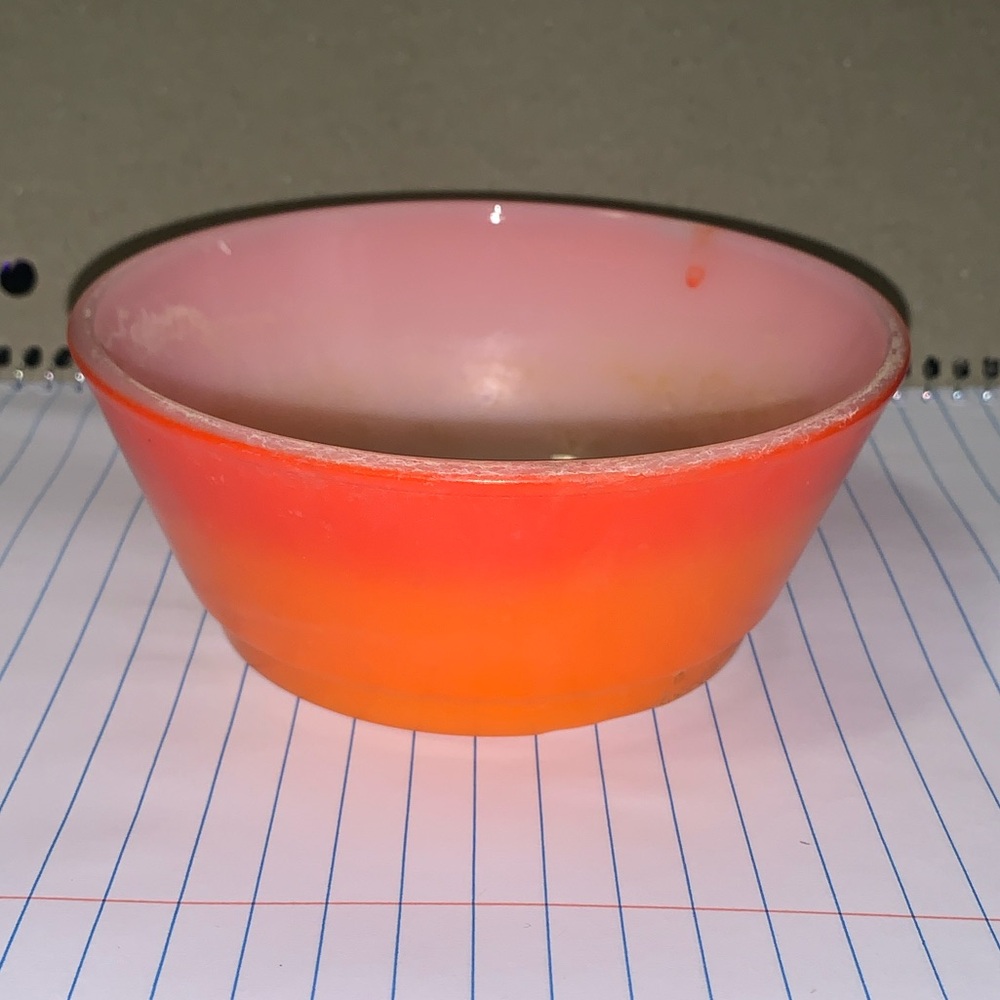 Vintage Anchor ⚓️ Hocking Fire 🔥 King Serving Bowl 🥣 Bold Orange Color